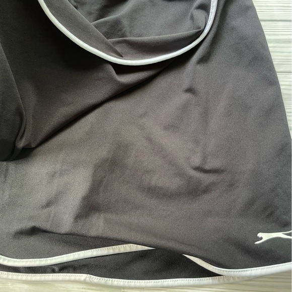 Slazenger Black Athletic Wrap front Skort with White Trim size xs - Picture 6 of 10